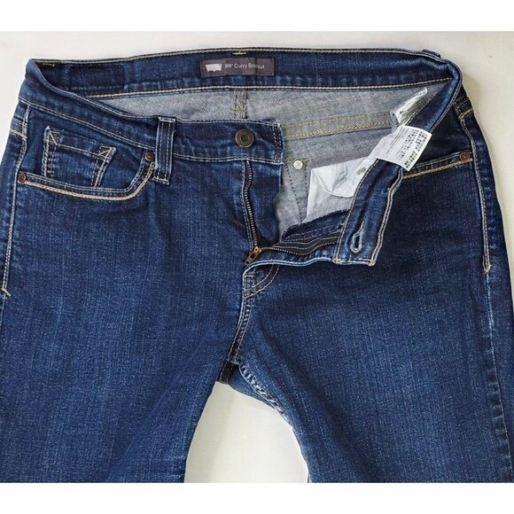 Levis 31X29 Womens Size 12M 529 Curvy Bootcut Blue Denim 5 Pocket Logo Tag Jeans - Picture 11 of 14